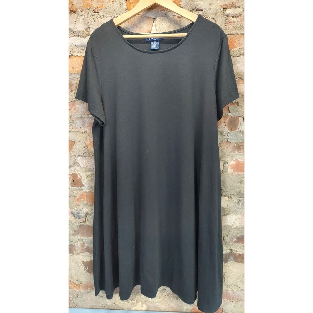 Architect T-shirt Dress Womens Plus Size 2x Black Simple Short Sleeve